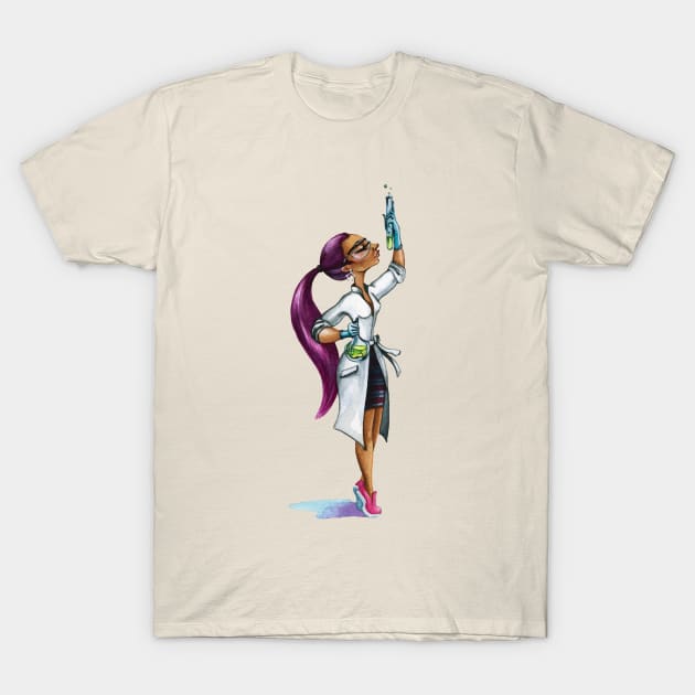 Female Scientist T-Shirt by Mako Design 